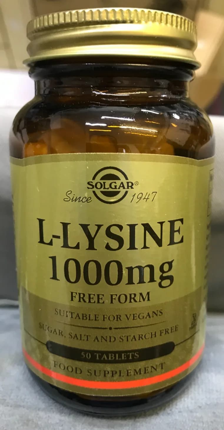 Solgar L-Lysine 1000mg (50 Tablets) Essential amino acid