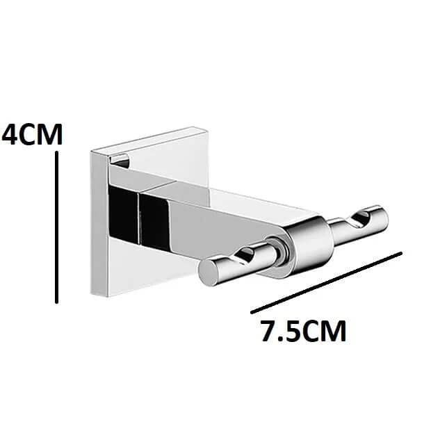 Wall Mounted Chromed Double Robe or Towel Hook Gedy New Jersey
