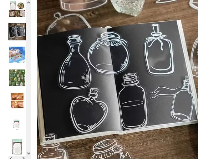 Glassware Shape Bookmarks Stickers Bookmark Maker Pressed Flower Bookmark Herbar