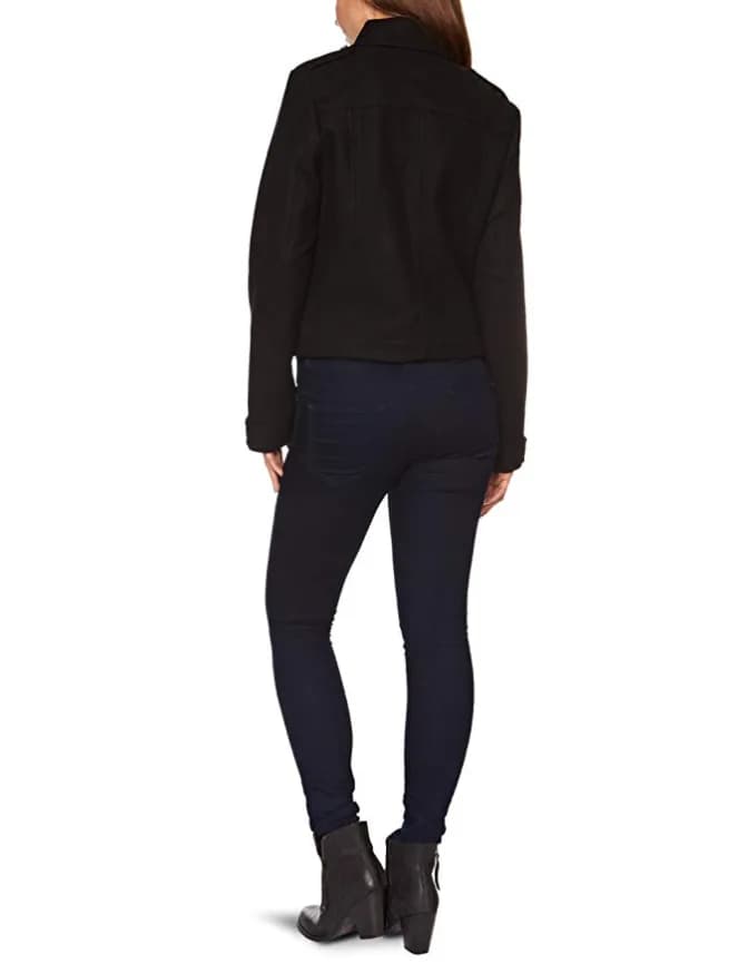 Kuyichi Petit Double Breasted Women's Coat Black Peacoat Petit