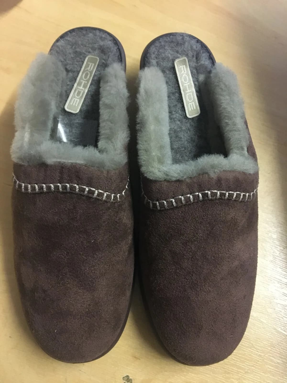 Rohde Farun, ladies' mule, micro velor, espresso lambskin lining Winter Slippers