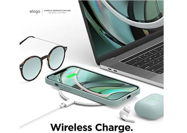 elago Liquid Silicone Case Designed for iPhone 12 Pro Max 6.7" Case Mint Green