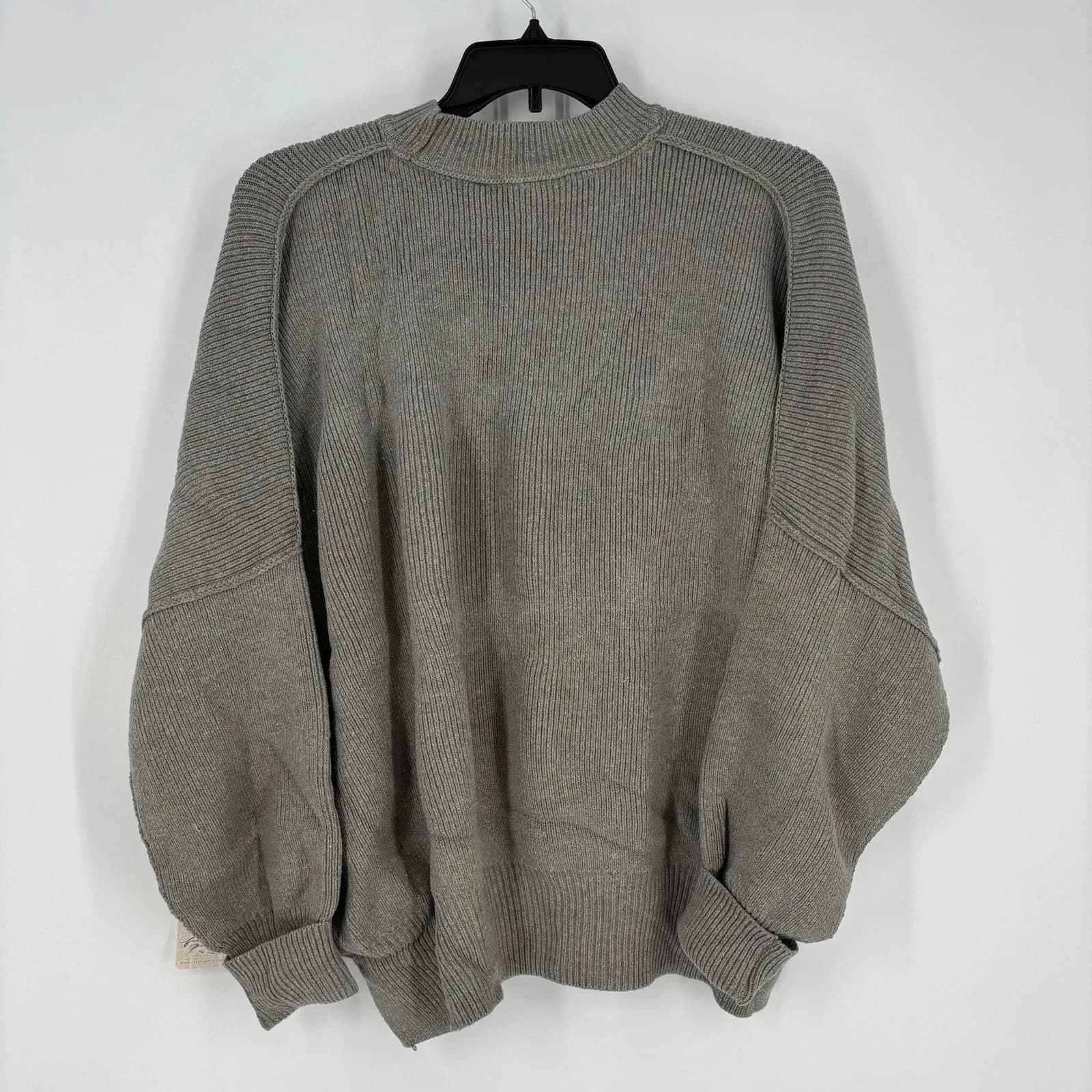 Free People Women's Easy Street Tunic Sweater Pullover Medium Gray S RRP £118