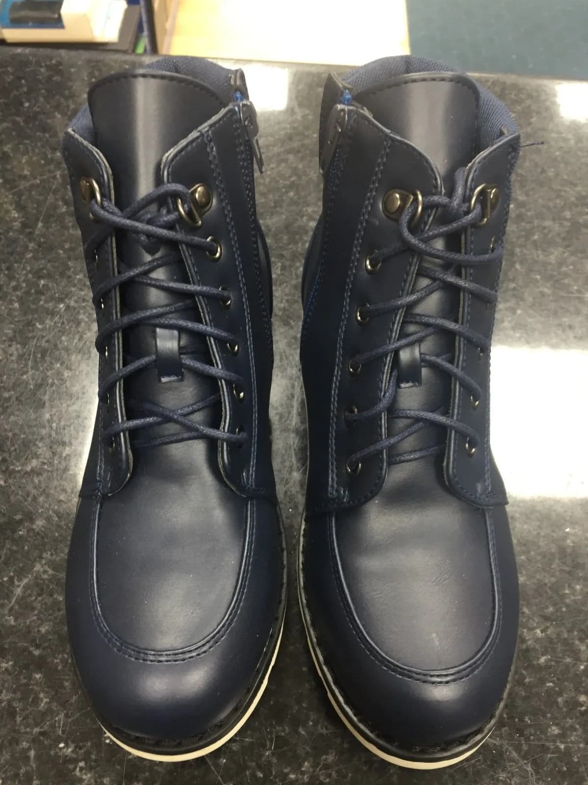 STUDIO WOMEN'S HIGH TOP SHOES SNEAKERS BLUE SIZE 4