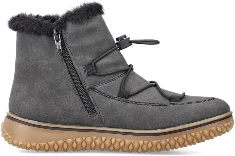 Rieker Z4278 Women’s Winter Boots EU 41 Black Warm Lined Comfort Zip Ankle Boots