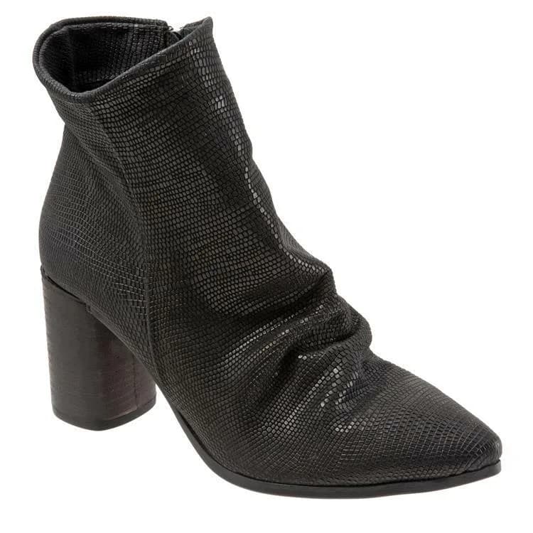 Jana Bueno Black Lizard Womens Mid-Height Leather boots Shoes Size 6 UK