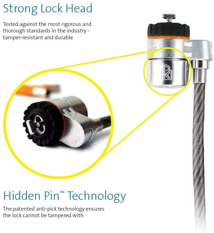 Kensington Laptop Lock - MicroSaver Keyed Laptop Lock with High-Carbon, Cut-Resi