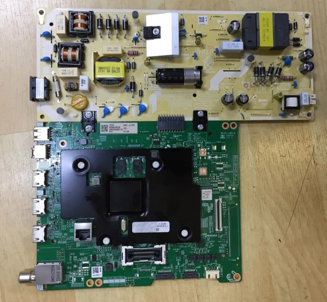 SAMSUNG TV UE43AU7020K MAIN BOARD & POWER BOARD PSU SET