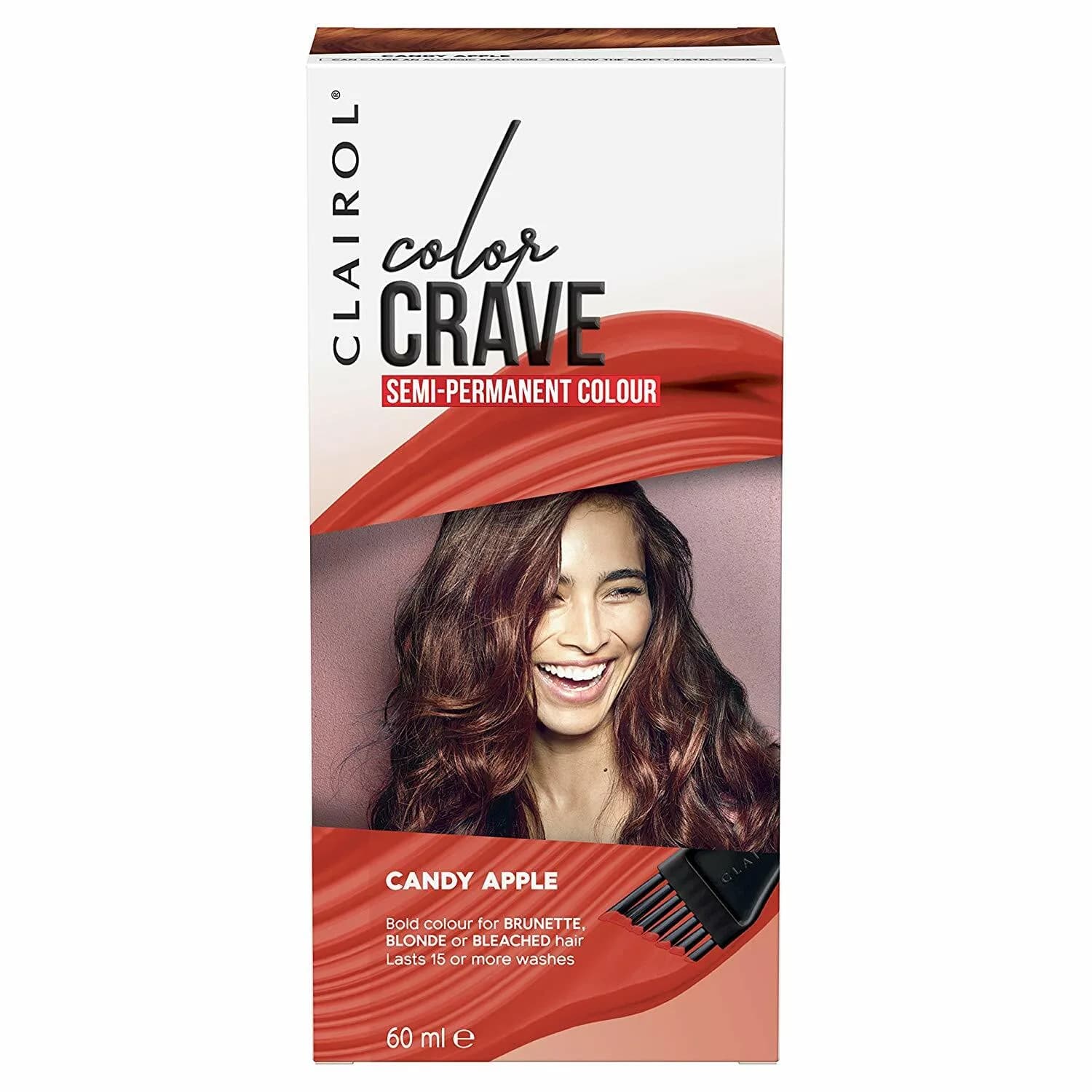Clairol Colour Crave Semi Permanent Hair Dye, Candy Apple, 60 ml