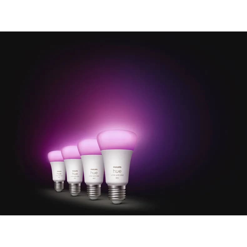 Philips 871951432840200 Hue LED Bulb 4-Pack 16M Colours E27 Bluetooth