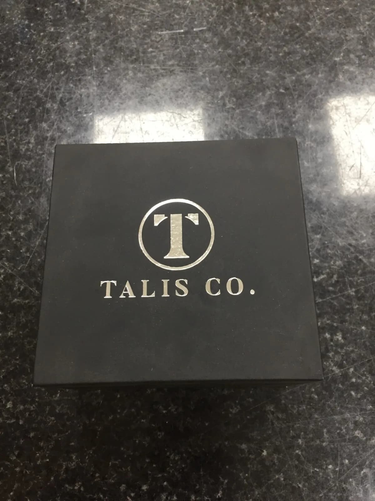 TALIS CO. WOMENS BLACK LEATHER WATCH CHRONOGRAPH WATCH BRAND NEW GIFT BOXED