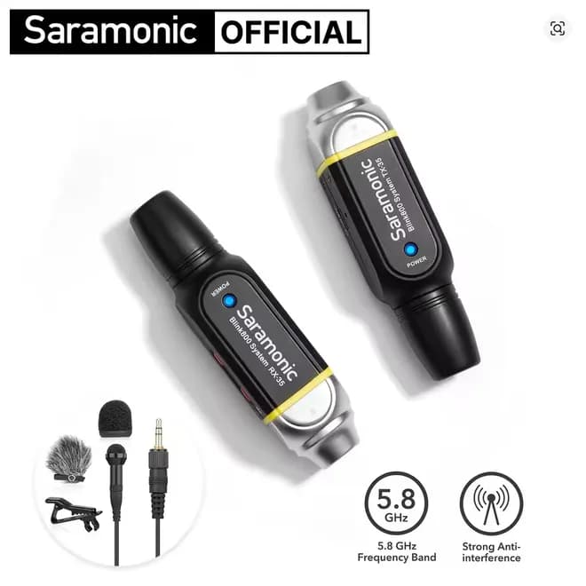 Saramonic Blink800 B1 5.8GHz Digital Wireless Microphone System with 3.5mm TRS A