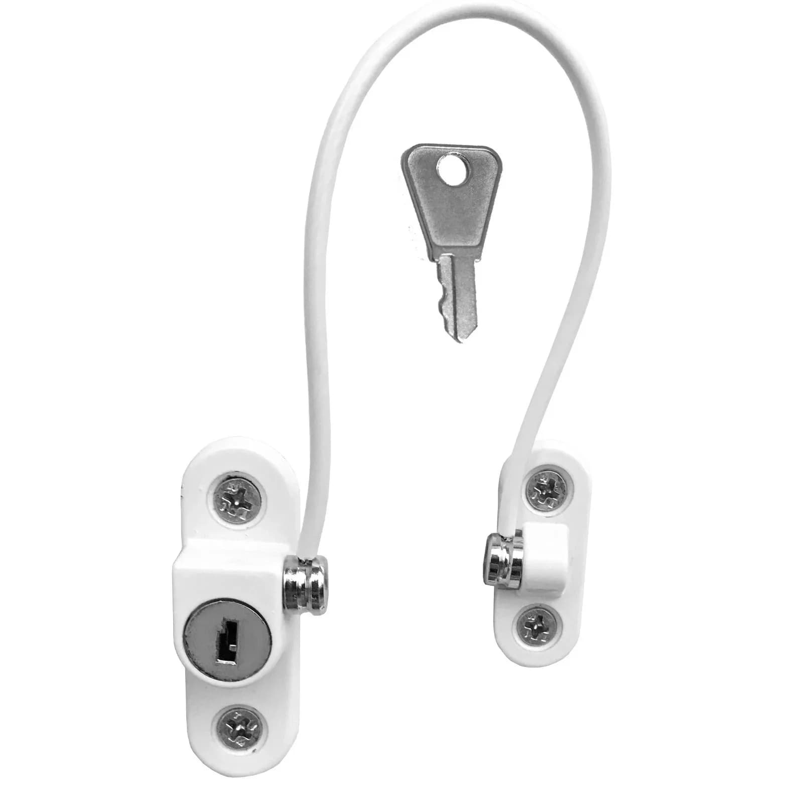 Window Door Cable Restrictor Ventilator Child Baby Safety Security Lock UPVC