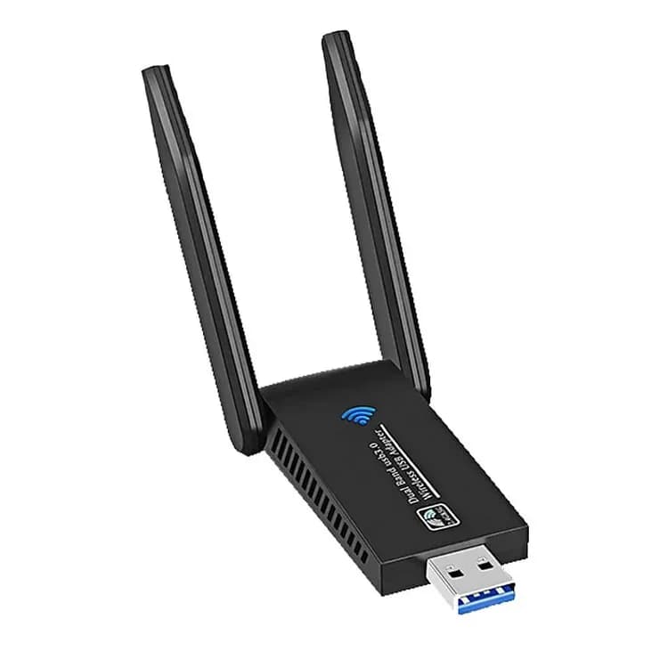 MAXESLA 1300M 2 Antennas Wifi Adapter USB 3.0 Dongle 2.4G/5G 1300 Mbps Pc/Laptop