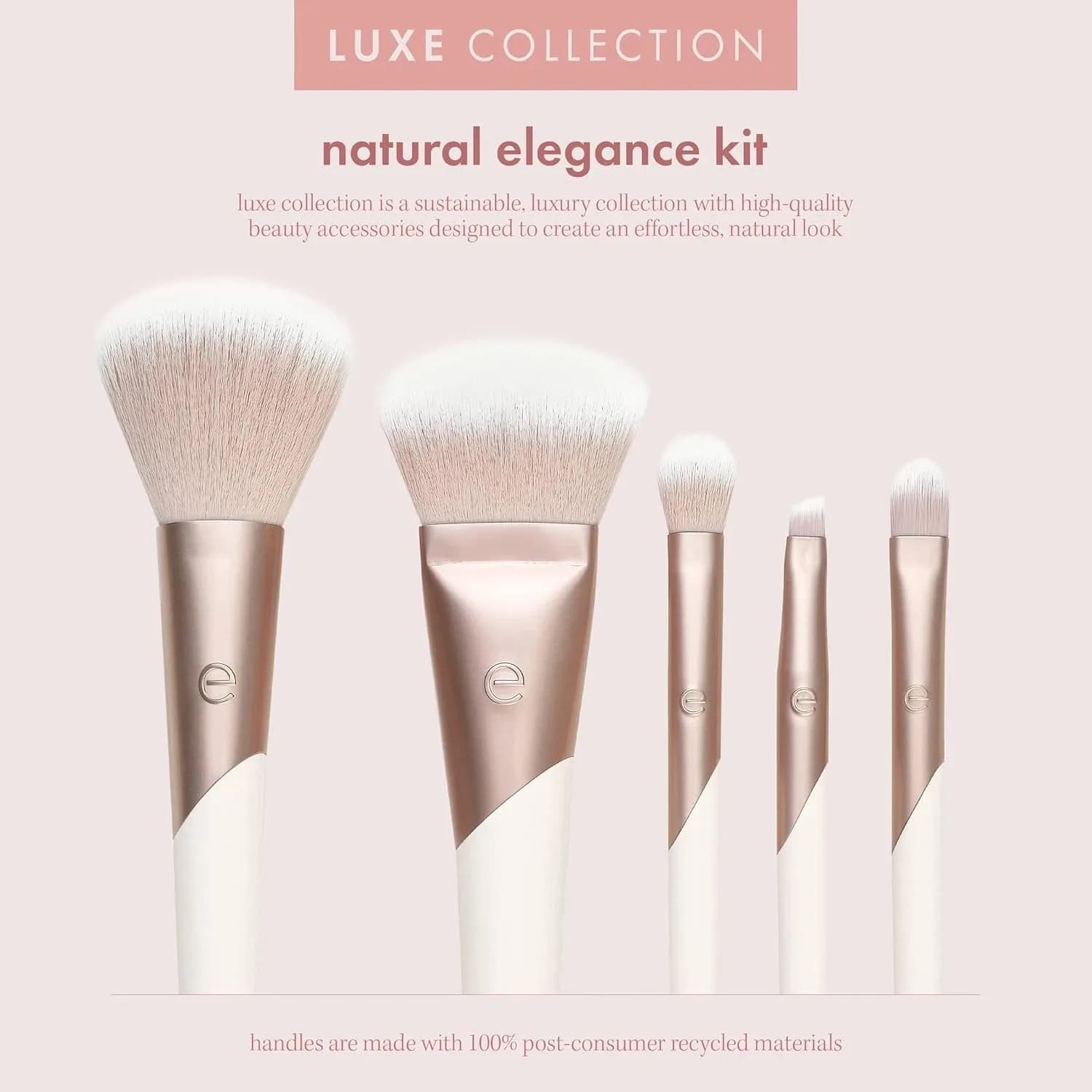 EcoTools Luxe Natural Elegance Professional Face Makeup & Foundation Brush Set