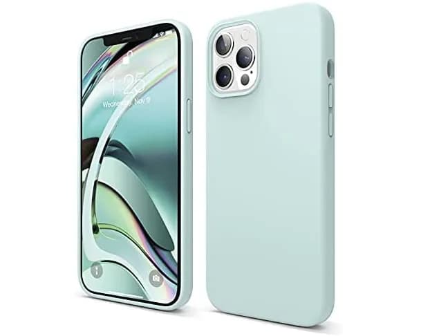 elago Liquid Silicone Case Designed for iPhone 12 Pro Max 6.7" Case Mint Green