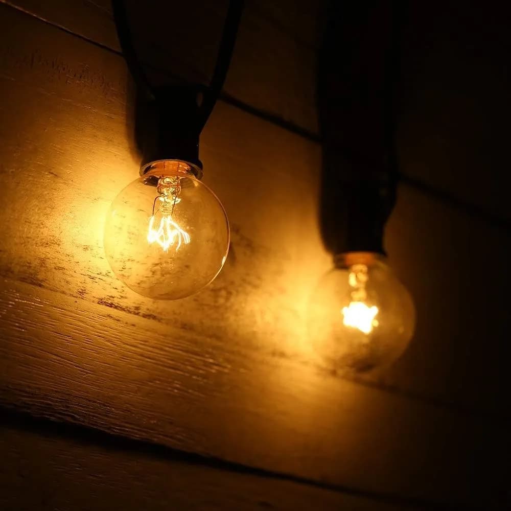 G40 Globe Tungsten Incandescent Bulb Lamp 25 Pack E12 Base Socket Holder 7w