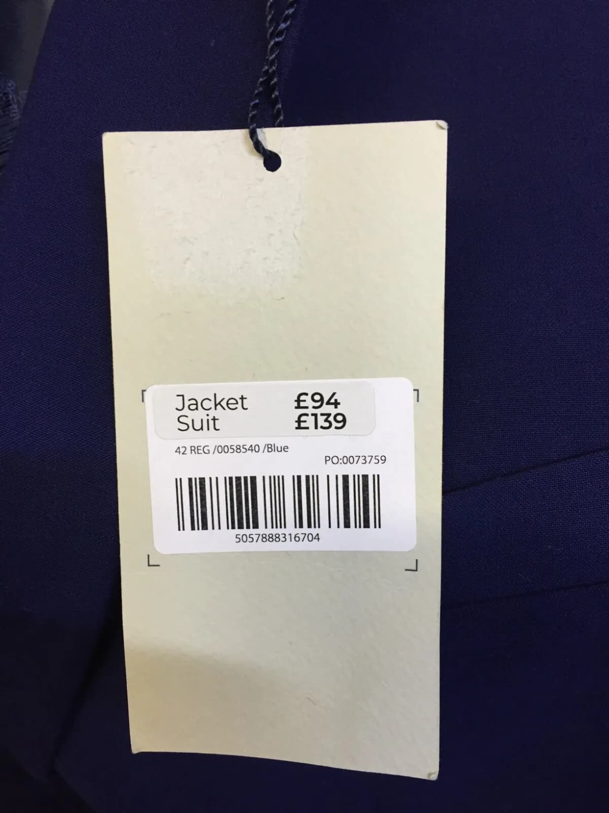OCCASIONS MEN'S Tailored Fit jacket Suit / Blazer 42 REGULAR RRP £94