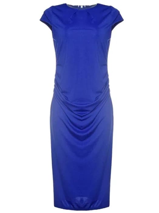 Blooming Jelly Women's Cap Sleeve Wear to Work Pencil Midi Dress Blue