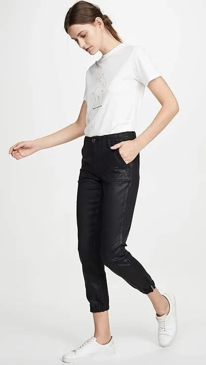Paige Women's Mayslie Jogger Casual Pants Black Size 28
