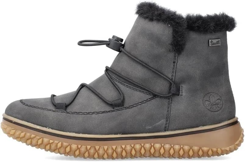 Rieker Z4278 Women’s Winter Boots EU 41 Black Warm Lined Comfort Zip Ankle Boots