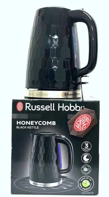 Russell Hobbs 1.7L Honeycomb Kettle Blue Illumination light EX Display item