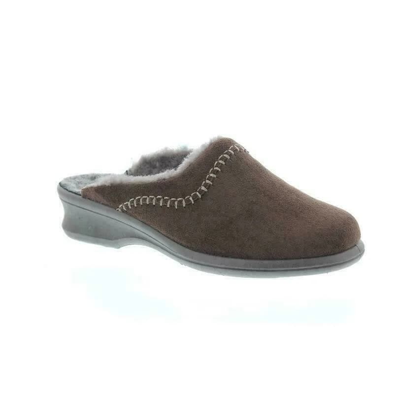 Rohde Farun, ladies' mule, micro velor, espresso lambskin lining Winter Slippers