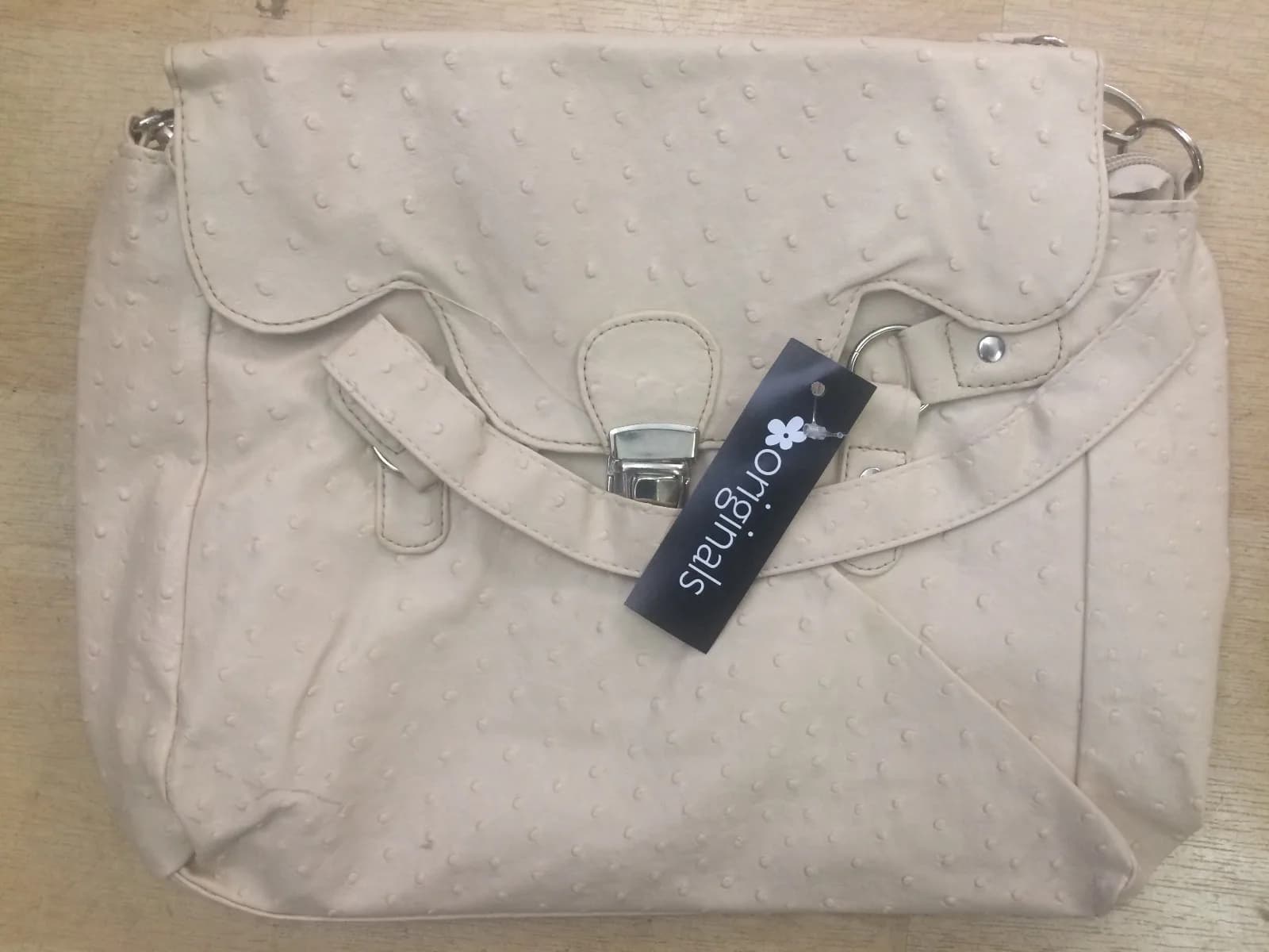 beige Ladies Leather stylish Shoulder Bag From "The Originals"