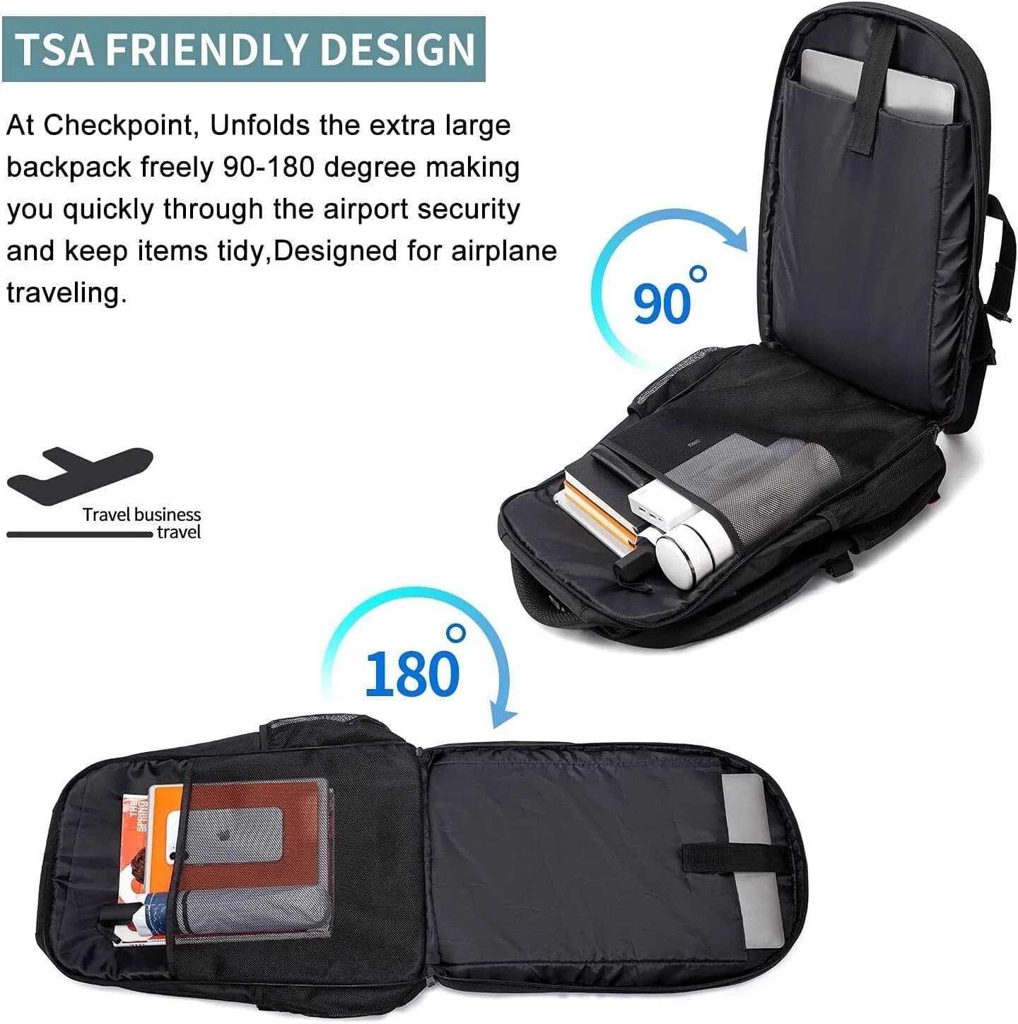 Extra Large Backpack 50L,Lunch Backpack Work Bag Travel Laptop USB Charging Por