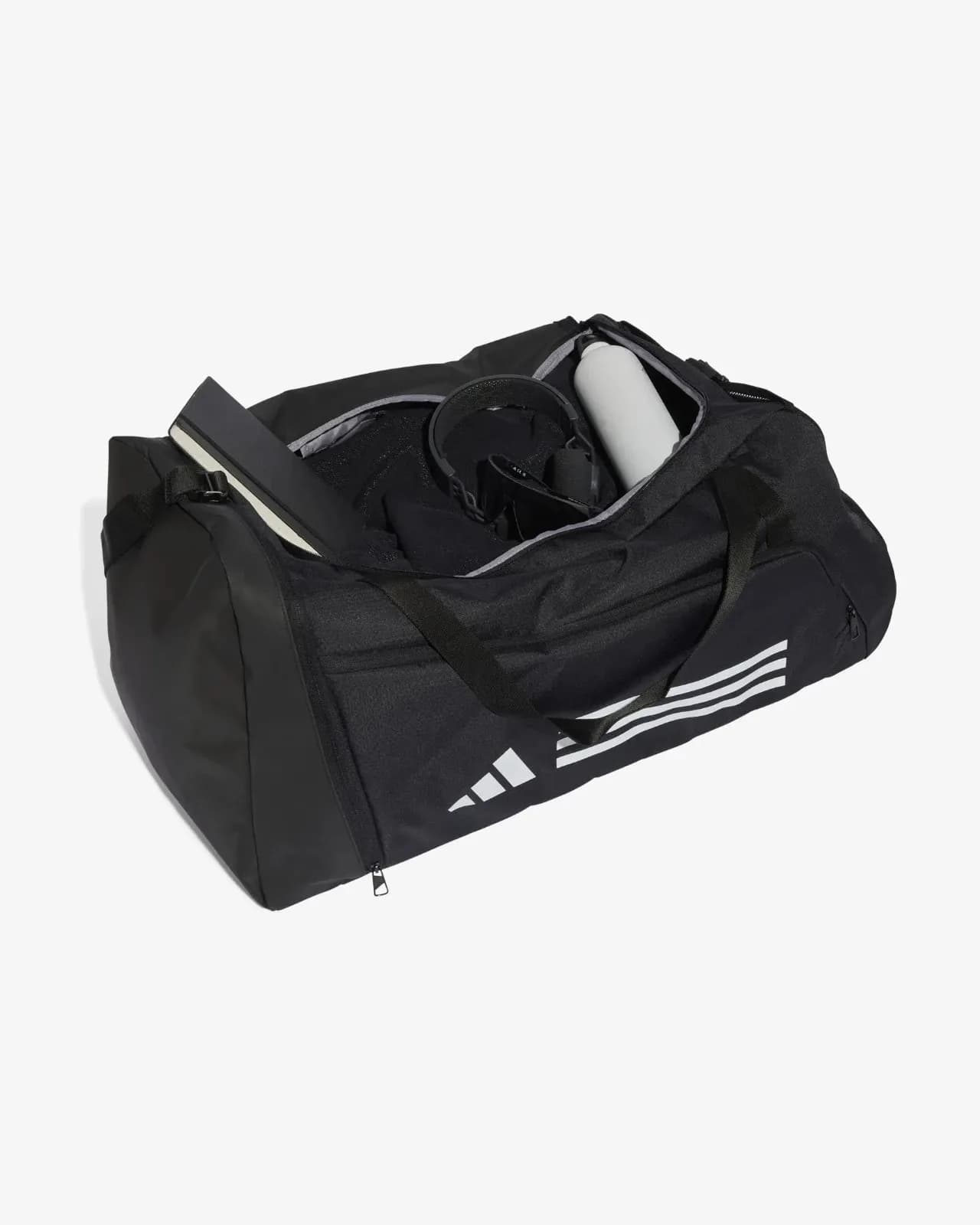 Adidas Essentials 3-Stripes Large Duffel Bag 89L Black Gym Travel Holdall Sports