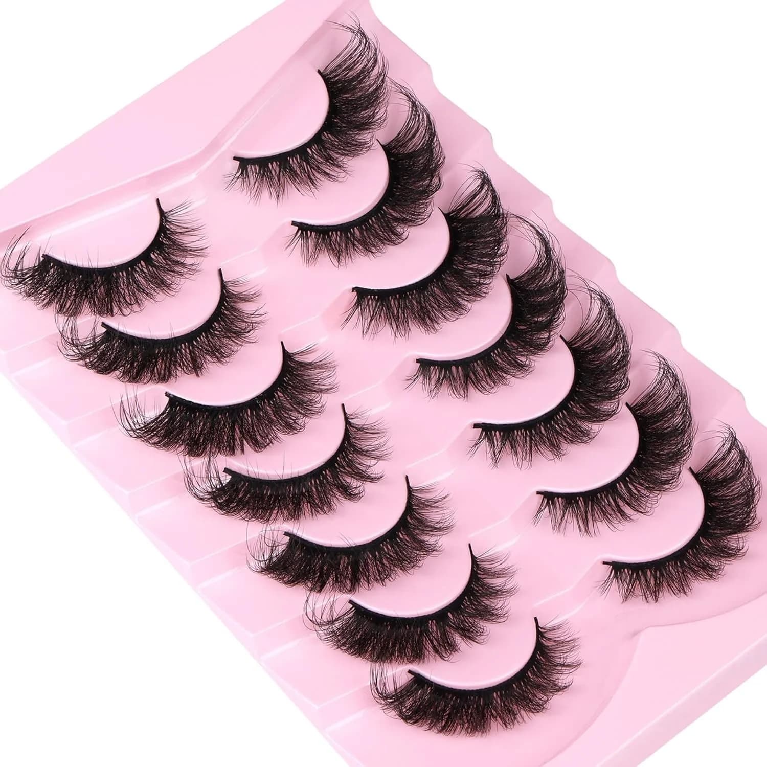 False Eyelashes Cat Eye Lashes Fluffy Wispy Natural Eyelashes 20MM False Lashes