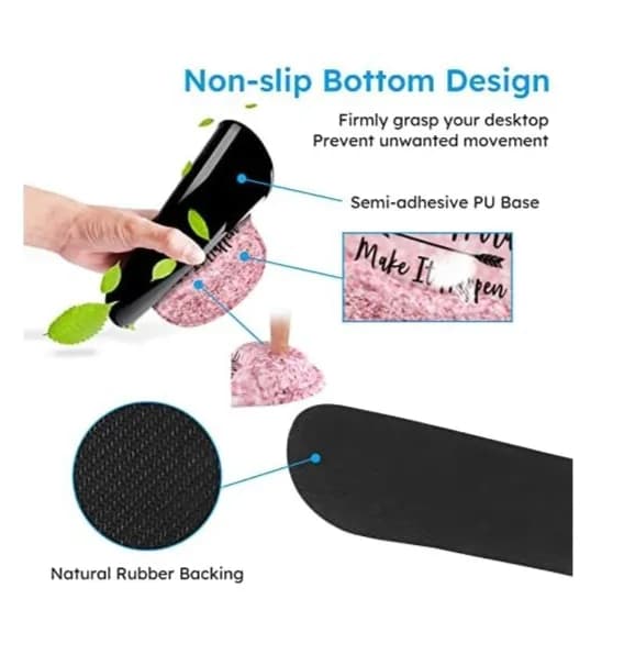 iCasso Ergonomic Mouse Mat Wrist Support Pink Women's Stay Positive