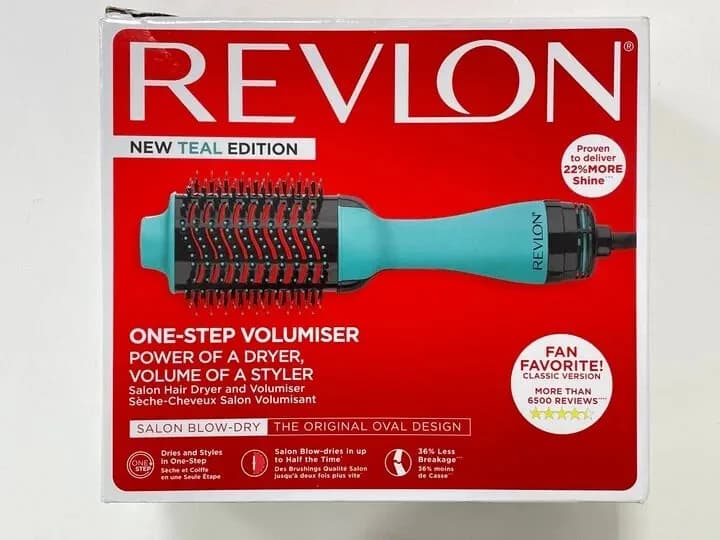 REVLON ONE-STEP VOLUMISER HAIR DRYER & VOLUMISER TEAL EDITION.