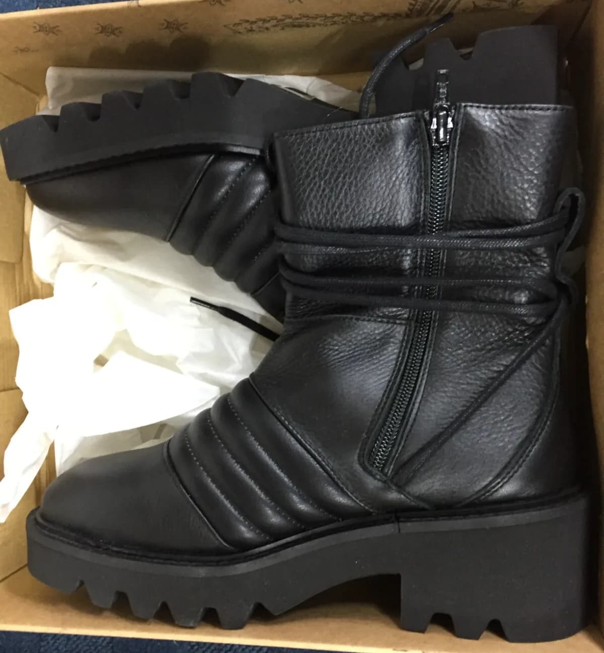 Free People Tori Padded Black Moto Boots SIZES EU 37 EU 36 UK 4 UK 3 RRP $268