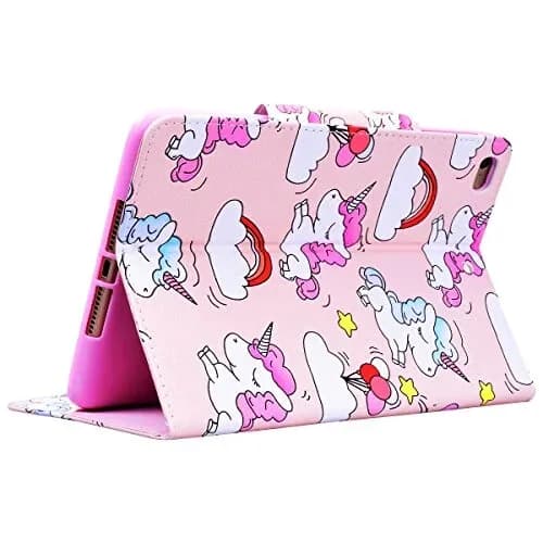 APPLE iPad 1, 2, 3, 4 Case | Leather | Cute Unicorn Design | Pink girls