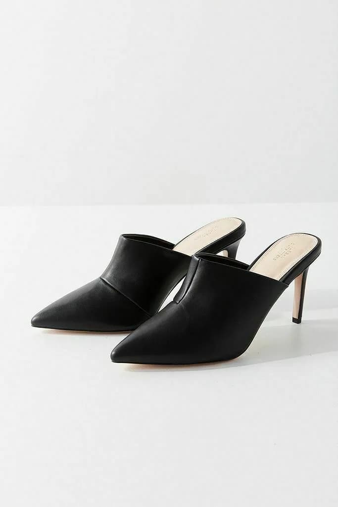 URBAN OUTFITTERS WOMENS CARA MULE HEELS SHOES BLACK UK 5 UK 7