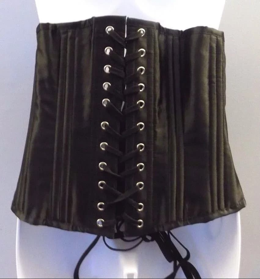 Camellias Waist Corset Cincher Steel Bone Underbust Body Shaper Women Black 2XL