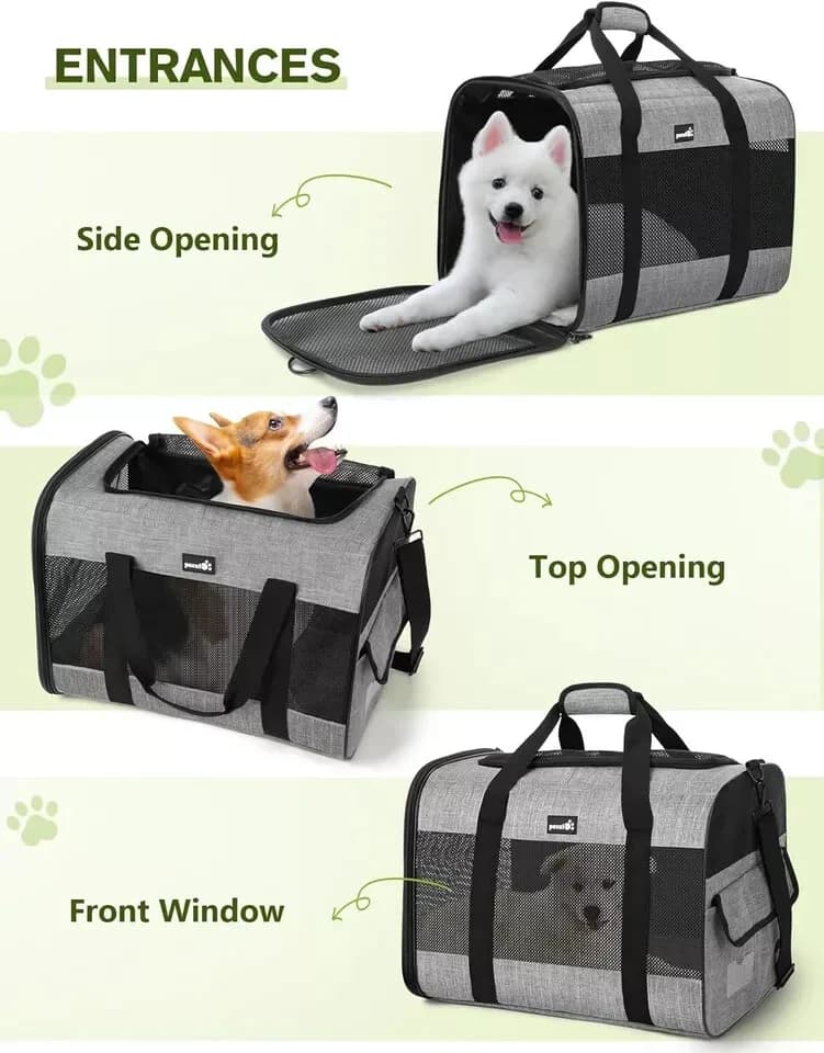 Pecute Pet Carrier Bag, Cat Carrier Handbag, Portable Dog Travel Bag Upto 4KG