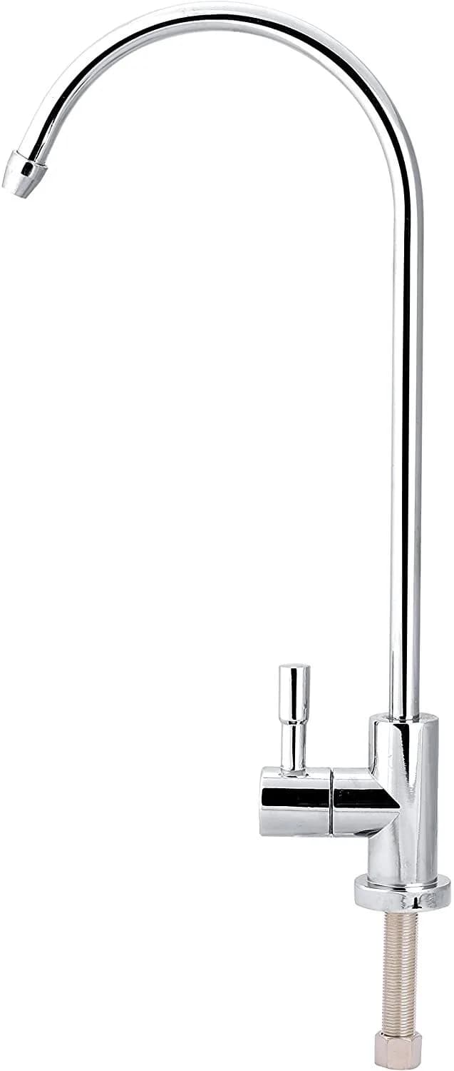 1/4'' Stainless Steel Faucet | Tap Chrome Plated Reverse Osmosis Goose Neck