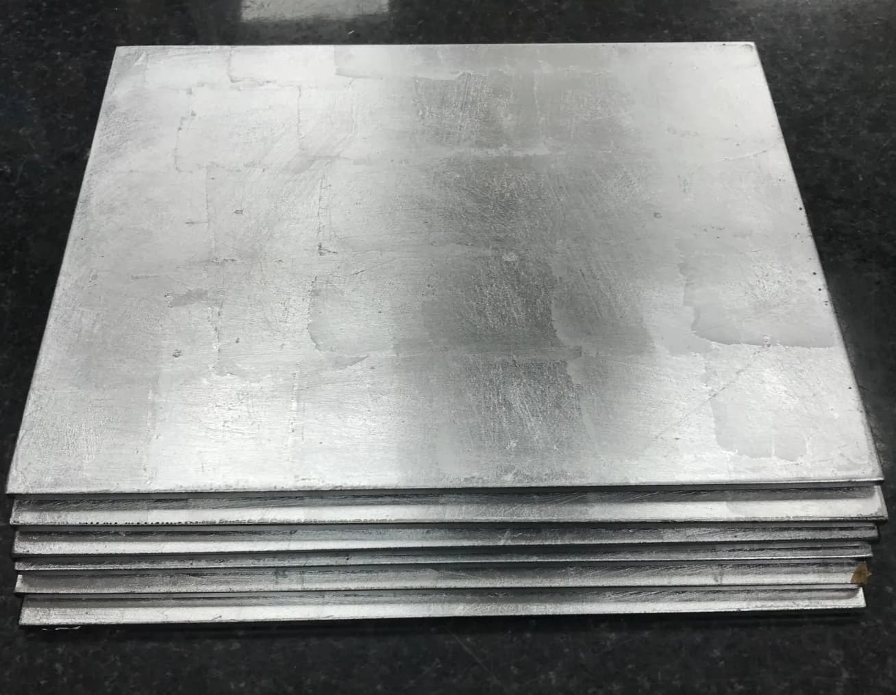 John Lewis Lacquered Placemats, Set of 6, FSC-Certified (MDF), Silver